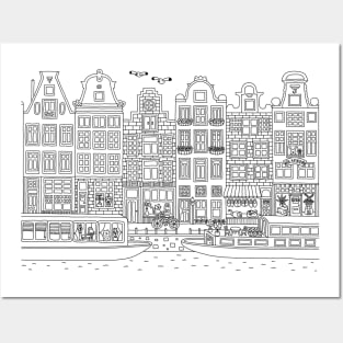 Amsterdam - Line Art Posters and Art